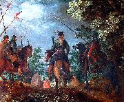 Roelant Savery Polish cavalry marching in the wood oil on canvas